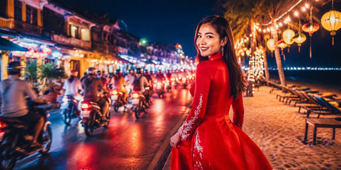 Người dùng Hà Nội trong tà áo dài theo dõi cược bóng đá trên điện thoại