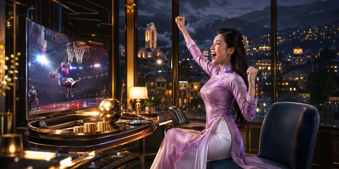 Người dùng Sapa xem kèo bóng rổ và thể thao trực tuyến trong trang phục truyền thống